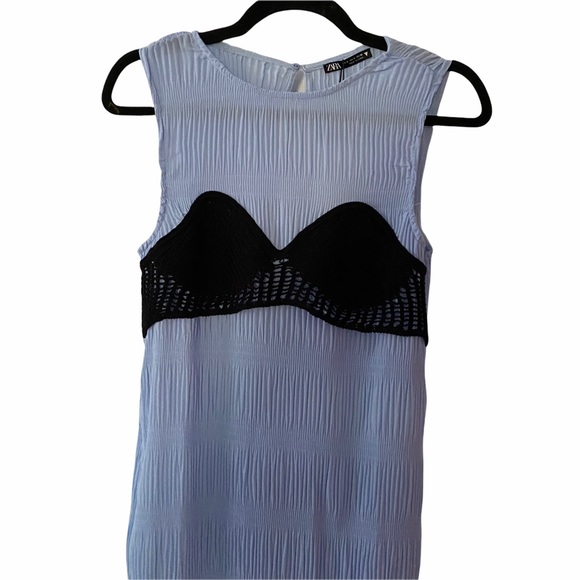 ZARA Pleated Crocheted Dress S NWT - Picture 9 of 10